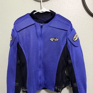 Joe Rocket Electric Blue and Black Mesh Motorcycle Jacket